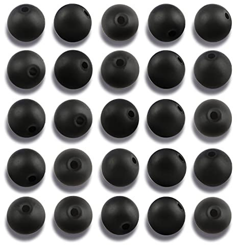NITOPUPU 100 Stück 8 mm natürliche mattschwarze Onyx-Achatperlen runde lose Edelsteinperlen für die Schmuckherstellung mit Kristall-Stretch-Kordel