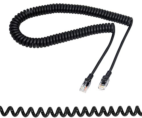RIIEYOCA 2.5M RJ45 Cat6 Ethernet Retractable Spring Cable, Cat6 Ethernet Extension Coiled Cable, Compatible with Laptops, Desktop Computers, Routers
