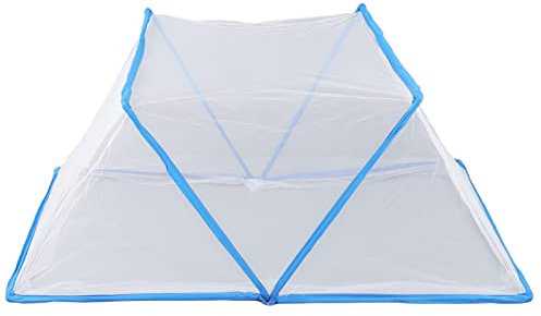 Fockety Zanzariera, 49x22x24in Portatile Pieghevole Traspirante Zanzariera Tenda, Durevole Pieghevole Zanzariera Tenda per Neonati Adulti Bambini Studenti Camera da Letto Viaggio all'aperto(Blu)