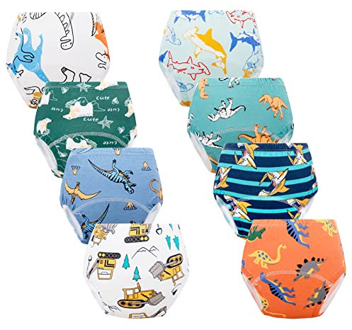 Cogindss Xmrlvn Baby Töpfchen Trainingshose für Jungen und Mädchen 2-3 Jahre,Blau,8 Stück,S