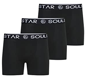 Soulstar Herren Boxershorts 3er Pack Basic Unterhosen