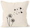 Kissenhülle Pusteblume Schmetterlinge Kissenhülle Dekokissen Natur Einheitsgröße A 45cm x 45cm