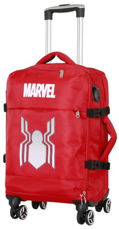 Spiderman Spider-4-Wheel Cabin Suitcase, Red, 20 x 40 x 55 cm, Capacity 44 L