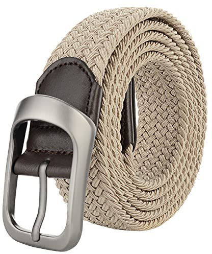 Drizzte Gürtel Übergröße Herrengürtel Männer Arbeits Stretchgürtel Flechtgürtel Beige 170cm