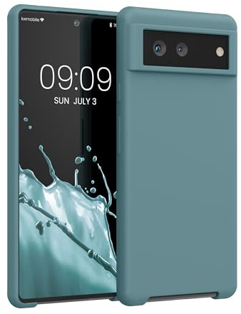 kwmobile Handyhülle für Google Pixel 6 Hülle - Case Silikon - Kabelloses Laden - Schutzhülle Cover in Antique Stone