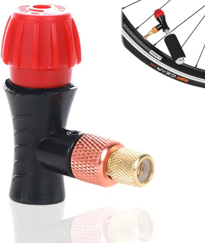 CPSYTE Fahrradpumpe - CO2 Inflator Aluminiumlegierung Kartuschenpumpe Fahrrad Minipumpe 54mm Reifenpumpe CO2 Patrone Rennrad Mini Luftpumpe Kompatibel mit Presta Ventile für Bälle