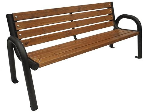Primario Grande Gartenbank, Parkbank Holz - Gartenmöbel, Outdoor Bank mit 350kg Tragfähigkeit - Sitzbank Wetterfeste, Design Skandinavische (Primario Tick, 100cm - Sitzlänge, CE)