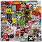 Rock Band Punk Aufkleber,Classic Rock Sticker Pack,100 Stück Punk Musik Aufkleber Erwachsene,Rock and Roll Sticker für Gitarre Skateboard Laptop Koffer Helm