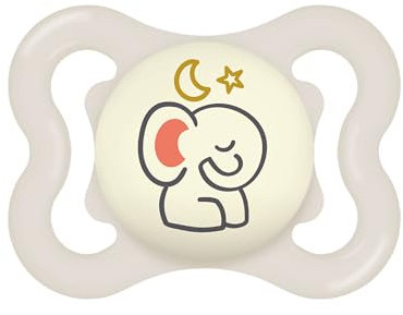 MAM Supreme Night Ciuccio Luminoso in Silicone, con Custodia Porta Succhietto, 2-6 Mesi, Neutro