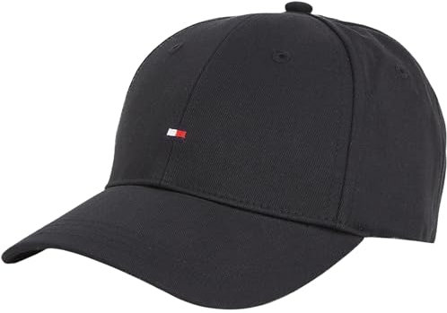 Tommy Hilfiger Kinder Unisex Cap Small Flag Basecap, Schwarz (Black), L-XL