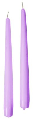 Cereria di Giorgio Risthò Candele Coniche per Candeliere, Cera, Viola Polvere, 2.2 x 25 cm