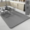 Mezzar Alfombrilla Escurreplatos, 60 x 30 cm Estera Fregadero Secado Rápido, Esterilla de Secado para Cafetera, escurridor de Platos sobre el Fregadero (Gris Claro)