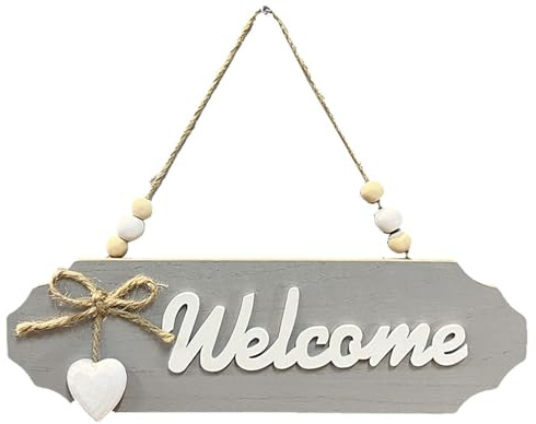 Letrero de bienvenida de casa de campo – Decoración de pared de madera – Decoración decorativa para el hogar con diseño de letras para decoración de