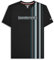 Lambretta Mens Multi Stripe Short Sleeve T-Shirt - Black/Grey - 4XL