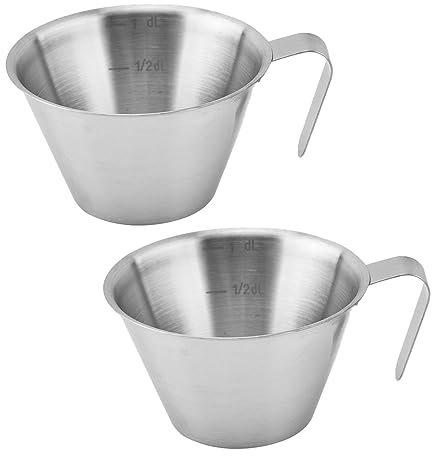 Verve Jelly Espresso Misurazione Coppa da 3,5 once di tazze da tiro espresso da 2 pacchetti in acciaio inossidabile con gadget da cucina in scala per accessori per caffè espresso