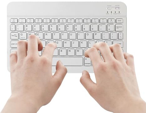 Vitsrisea Slim portatile tastiera, tastiera wireless per PC - tastiera Ultra -Slim, Compact and Light | Maestro di computer tranquillo, ricaricabile e per smartphone