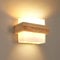 Mckalen Holz Wandleuchte Innen,Vintage E27 Wandlampe mit Glas Lampenschirm, kreative Wandleuchte aus Innen Holz für Wohnzimmer Schlafzimmer Flur Treppen (Ohne Glühbirne)