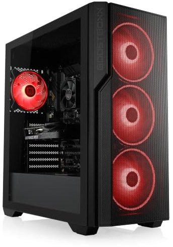 Gaming PC - AMD 5500, RTX 3050, 32 GB RAM, 4 TB SSD, WLAN, Windows 11 | Ryzen 5 6x 3.6 GHz, 6 GB VRAM, M.2 NVMe, DDR4, Wifi, Win11 Home, günstiger Computer für Zocker, Rechner zum Spielen (A12150)