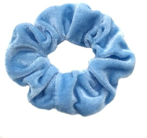 6 Stück Haargummis Scrunchies aus Samt für Damen, Haar Scrunchies großes Samt-Haargummi Pferdeschwanz-Halter Haarband Weiche elastische Haarbänder Haarschmuck für Mädchen Damen,Hellblau