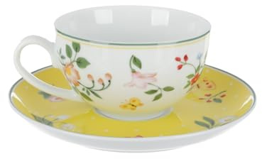 TAZZA DA TÈ IN PORCELLANA NATURA CON PIATTO