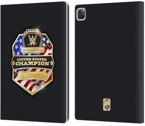 Head Case Designs sous Licence Officielle WWE Smackdown Tag Team Champion Ceintures de Titre Étui Portefeuille en Cuir Compatible avec Apple iPad Pro 13 M4 2024