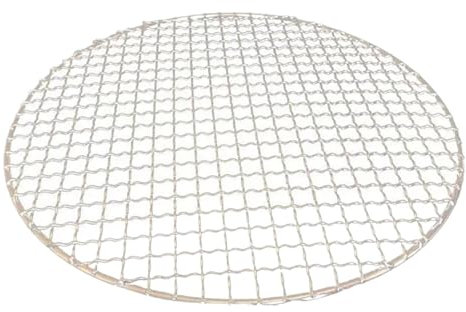 ZFIHAV Grille De Barbecue Grille de Barbecue Ronde en Acier Inoxydable 304, Grille de Refroidissement, Grille de Cuisson à la Vapeur, Filet métallique for Camping et extérieur(34cm)