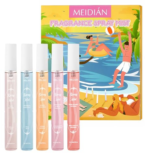 5 x 10ml mini profumi,Set di Acqua Profumata per capelli e corpo
