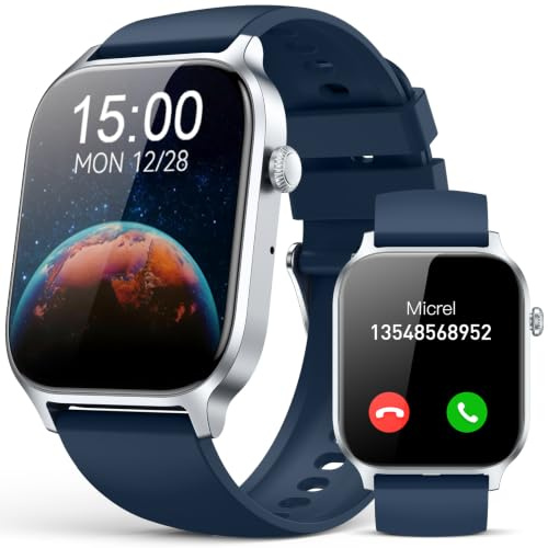 Smart Watch for Men Women- Answer/Make Call, 2026 IP68 Waterproof Fitness Tracker Watch with Sleep Step Counter Activity Smartwatch for Samsung Android iPhone iOS (Midnight Blue, 1.83)