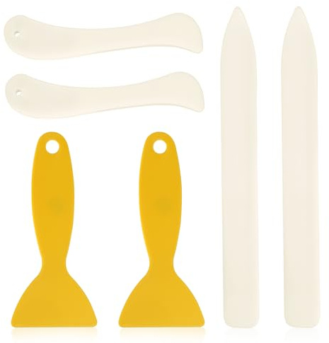 Namner 6 Pcs Bone Folder Set, Paper Creaser Set, Scoring Tools in 3 Sizes | Bone Folder Tool for Card Making Supplies, Origami, Book Binding Kits and Leather Tools