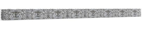 Qnhdfrt Galvanized Steel Gabion Wall Basket with Lids 900x50x50cm Silver | Rustproof wire mesh retaining cage designed for garden fencing, privacy screening, and patio sound barrier.