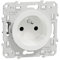 Schneider Electric - Odace prise de courant 2P+T blanc, à griffes, 4 connexions rapides par pôle - S525049