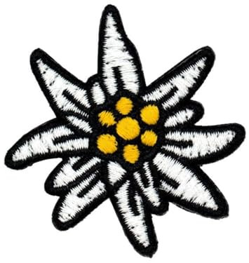 Café Viereck ® Bundeswehr Edelweiß Edelweiss Patch Gestickt mit Klett – 4,5 cm x 4,5 cm