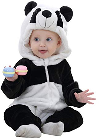 COOKY.D Unisex Winter Hooded Romper Jumpsuit 2-36 Months | Hallowen Holiday Costume,Cozy and Warm,Double Zipper for Diaper Changing,Carnival Outfit
