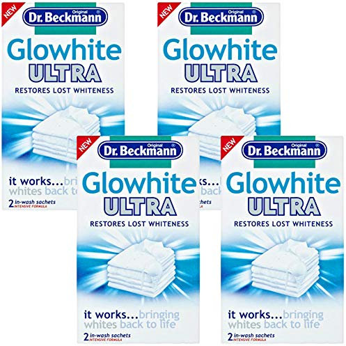 Dr Beckmann, Glowhite Ultra - Sbiancante per tessuti, 8 bustine da 40 g