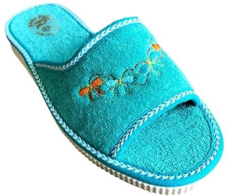 Patrizia Azzi Sandalo donna ciabatte mare piscina spa spugna 100% art. ISCHIA (40 EU, acquamarina)