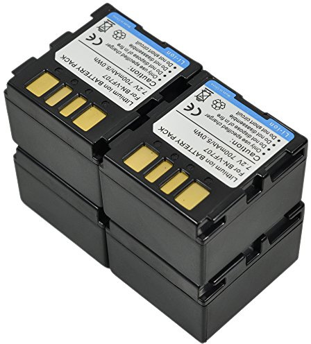 BTBAI Compatible bn-vf707 Battery for bn-vf714 bn-vf733 digital camera video camcorder (4x Battery+Charger AC Dual)