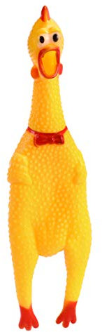 TOYANDONA Großes Schreien Huhn Spielzeug - Gelb Gummi Squaking Neuheit und Langlebig - Gag Hund Spielzeug Geschenk für Jungen Mädchen