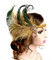 Fashband Indian Feather Headband Boho Hippie Headdress Brown Tribal Hair Accessories Indischer Pfauenfeder-Kopfschmuck für Frauen und Mädchen
