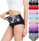 HAVVIS Damen-Slips Unterwäsche Baumwolle hohe Taille Bauchkontrolle Rose Jacquard Damen-Slip Multipack (XL, A01-8er Pack - Mehrfarbig)
