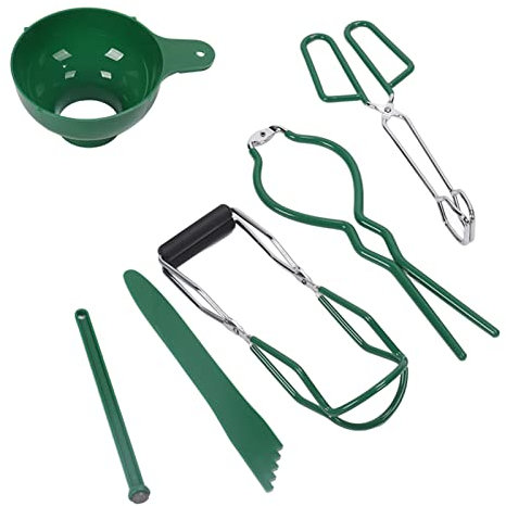Canning Supplies Kit Jar Lid Lifter Funnel Jar Lid Remover Jar Wrench Bubble Popper Remover Jam Making Set for Home Kitchen Jars Canning Pot