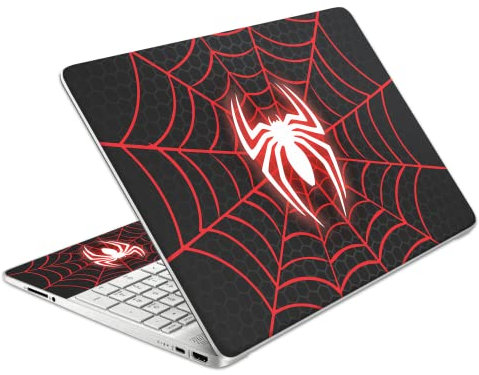 HK Studio Laptop Skin Decal Specific Fit for HP 15.6 with No Cutting Required, No Bubble, Waterproof, Scratch Resistant, Spider Design - Including Wide Screen and Full Wrist Pad Skin