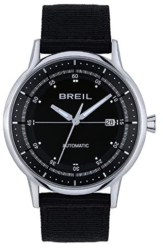 Breil Six.3.Nine Herren Armbanduhr mit Armband aus Stoff in der Farbe: Schwarz, Gehäusedurchmesser: 44 mm, TW1989