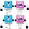 Waldspring Roller Digitaler Lehrstempel, Mathe Roller Stempel 4 Stück, Rechenstempel Roller 1 Klasse, Lehrstempel Rechnen Roller für Mathematische Übungen für Kinder Blau Rosa