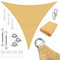LOVE STORY Voile d'Ombrage Imperméable 4x4x4m Triangulaire avec kit de Fixation, Oxford Toile Ombrage Une Protection des Rayons 95% UV pour Extérieur Jardin Terrass Balcon, Sable