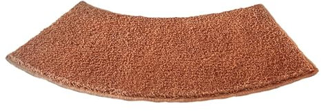 F Fityle Gebogene Badematte Anti Rutsch, Gebogene Badeteppich Weich, Duschvorleger Eckdusche Klein, Eckdusche Duschvorleger, Halbrund Runddusche, für Eckshow Rcurved Bad Duschwanne, BRAUN