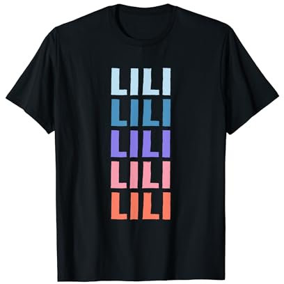 Lustiges Geschenk Name Lili Personalisierte Vorname T-Shirt