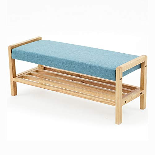 CUNTO Langer Hocker Wechselschuhbank Sofahocker Betthocker Badezimmer Fitnessraum Umkleideraum Restaurant Einkaufszentrum Ruhe Lange Bank (Farbe: Blau)