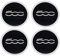 4 Stück Nabendeckel Aufkleber für FIAT 500 Abarth Punto 56mm,Radkappen Nabenkappen Abdeckkappen Radnabenkappen Felgendeckel Radnabenabdeckung Sticker,Black