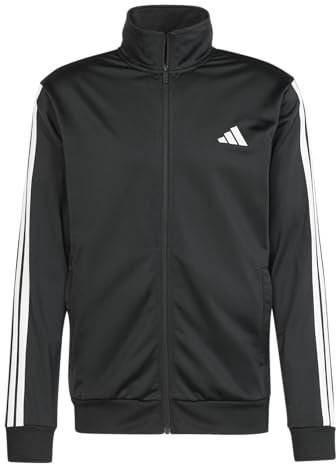 adidas Basic 3-Stripes Tricot Track Suit Tuta Sportiva, Nero, M Uomo