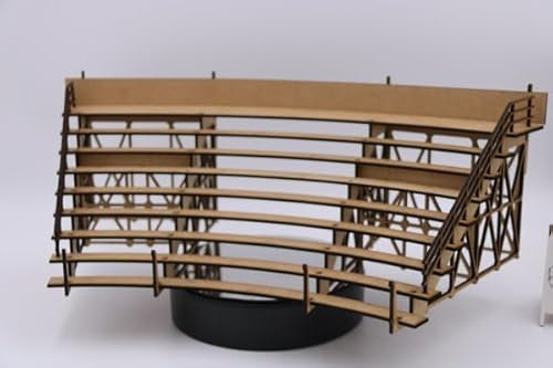 AT-BA Modellbau 220009 Slotcar-Tribüne für die Kurve 1 ohne Dach